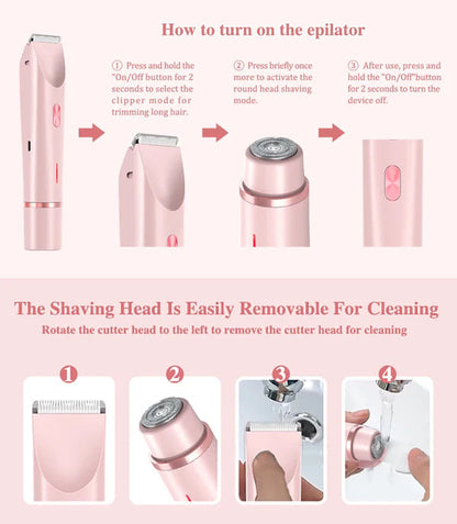 2-in-1 Women's Electric Shaver & Epilator